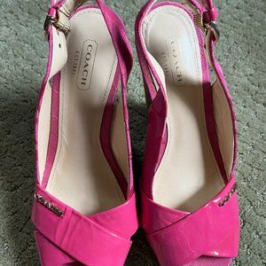 Hot Pink Coach Sandal Size 6